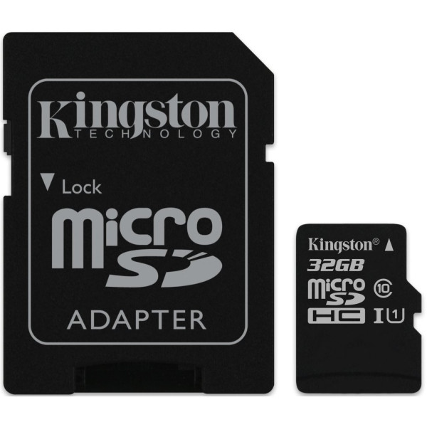 Карта пам'яті Kingston microSDHC 32GB Class 10 UHS-I R45/W10MB/s + адаптер SD